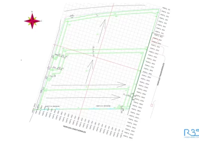 Plano proyecto de abancalamiento de parcela - planta bancales